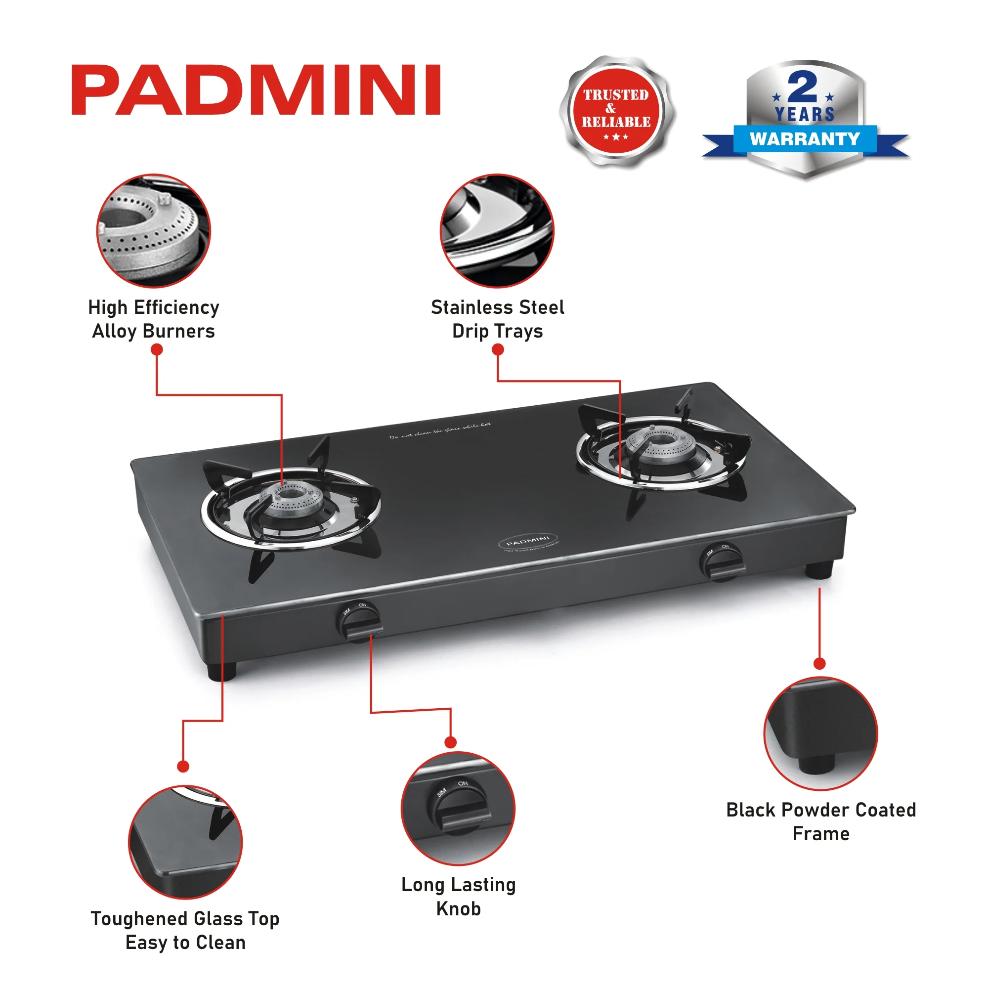 PADMINI 2 Burner Cooktop 2GT Prima - Image 4