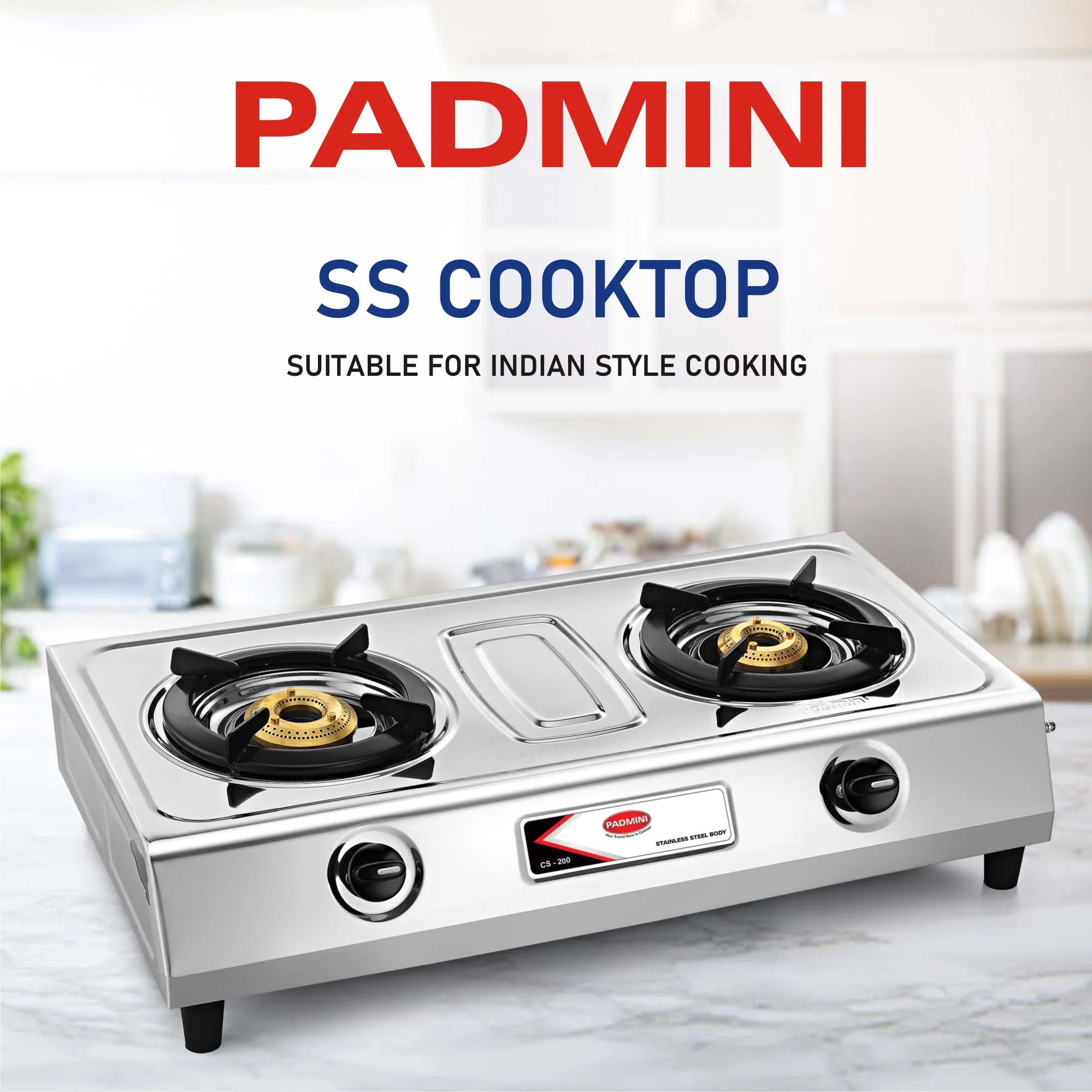 PADMINI 2 Burner CS-200 Stainless Steel Gas Stove - Image 2
