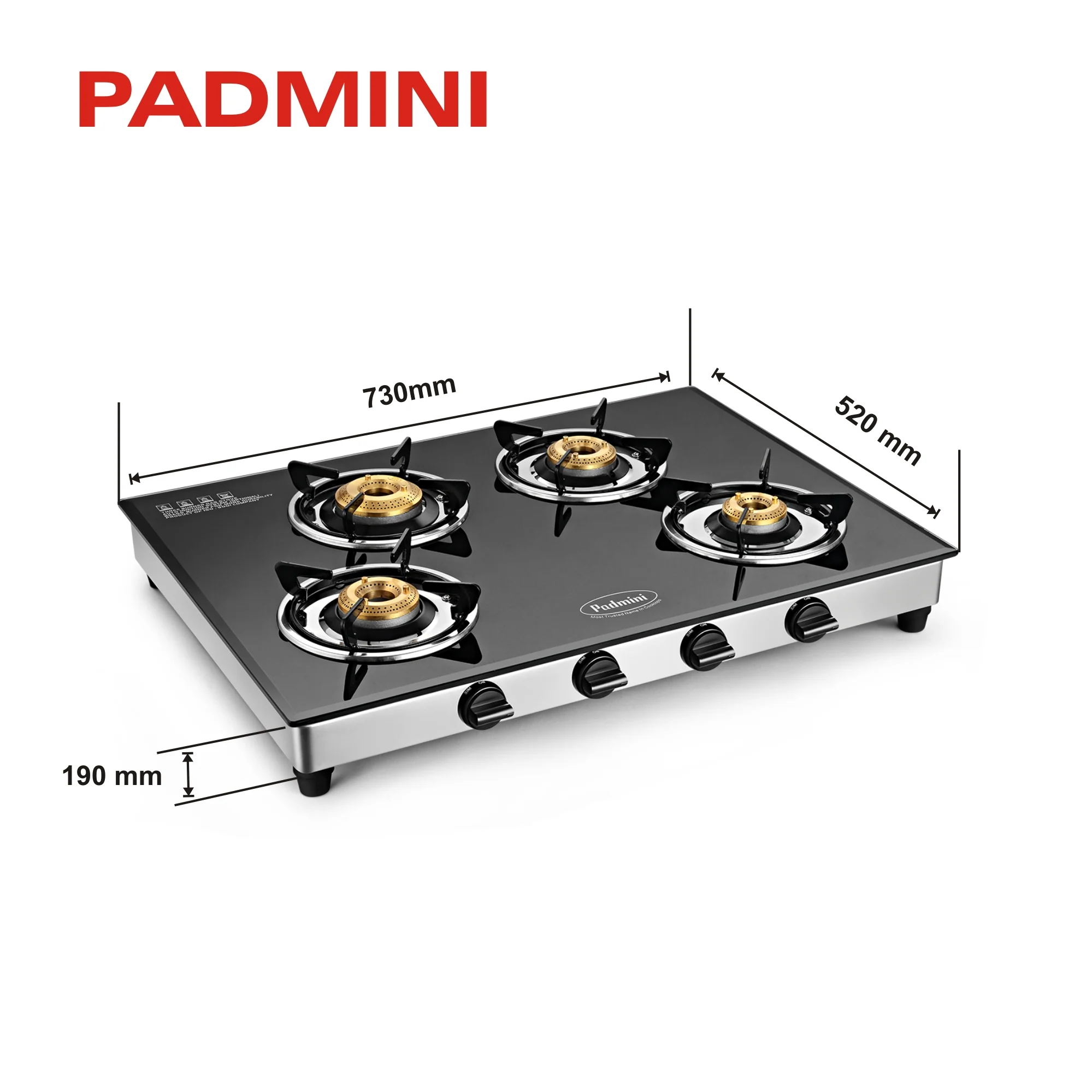 PADMINI 4 Burner Cooktop 4GT 421 Extra Large - Image 5