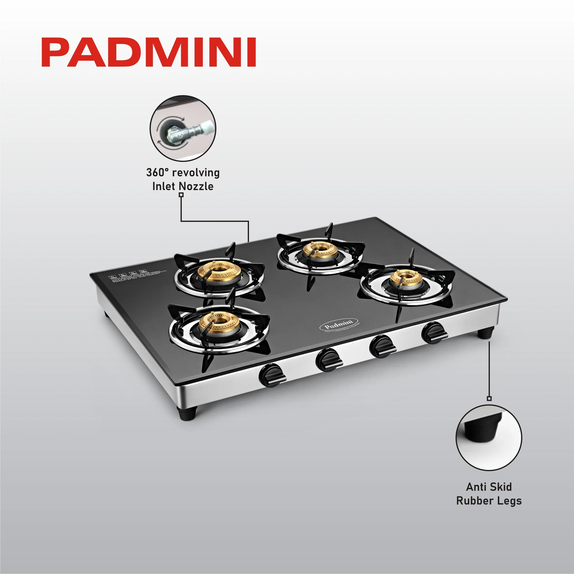 PADMINI 4 Burner Cooktop 4GT 421 Extra Large - Image 6