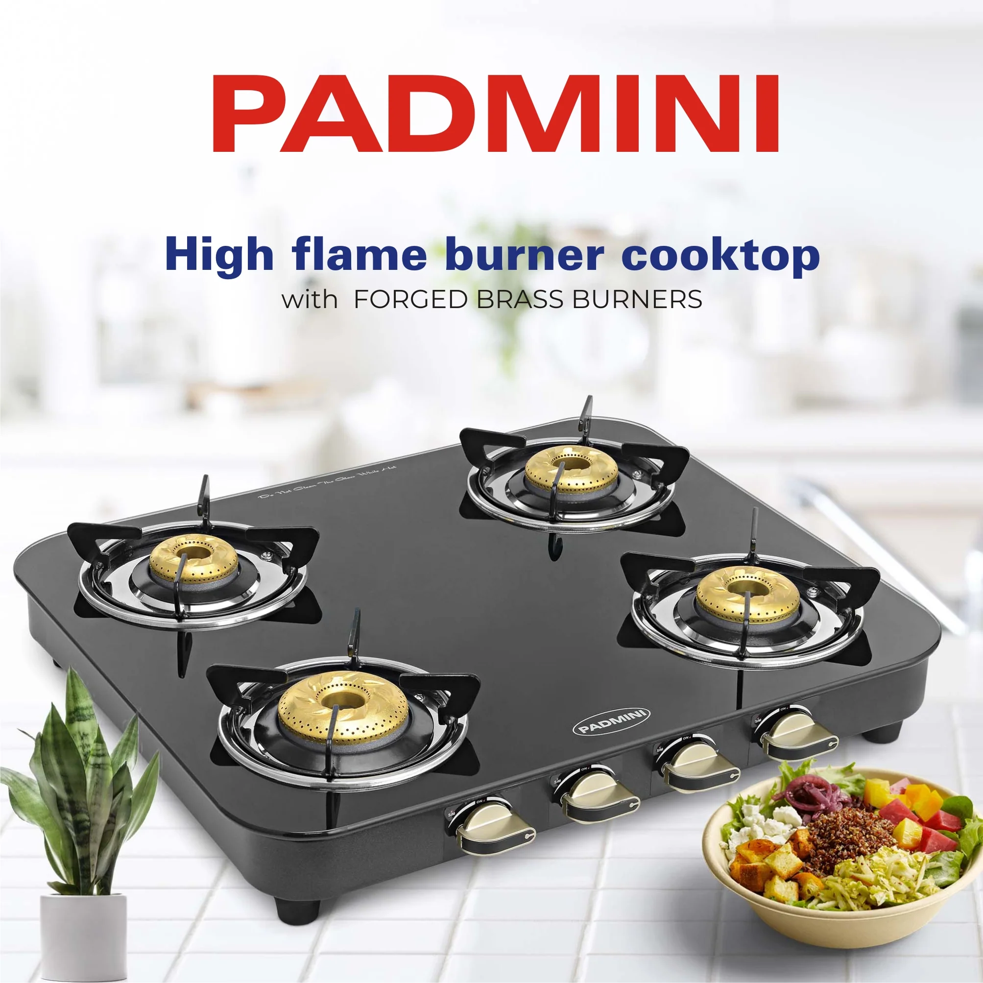 PADMINI 4 Burner Cooktop 4GT DLX HF (High Flame) - Image 2