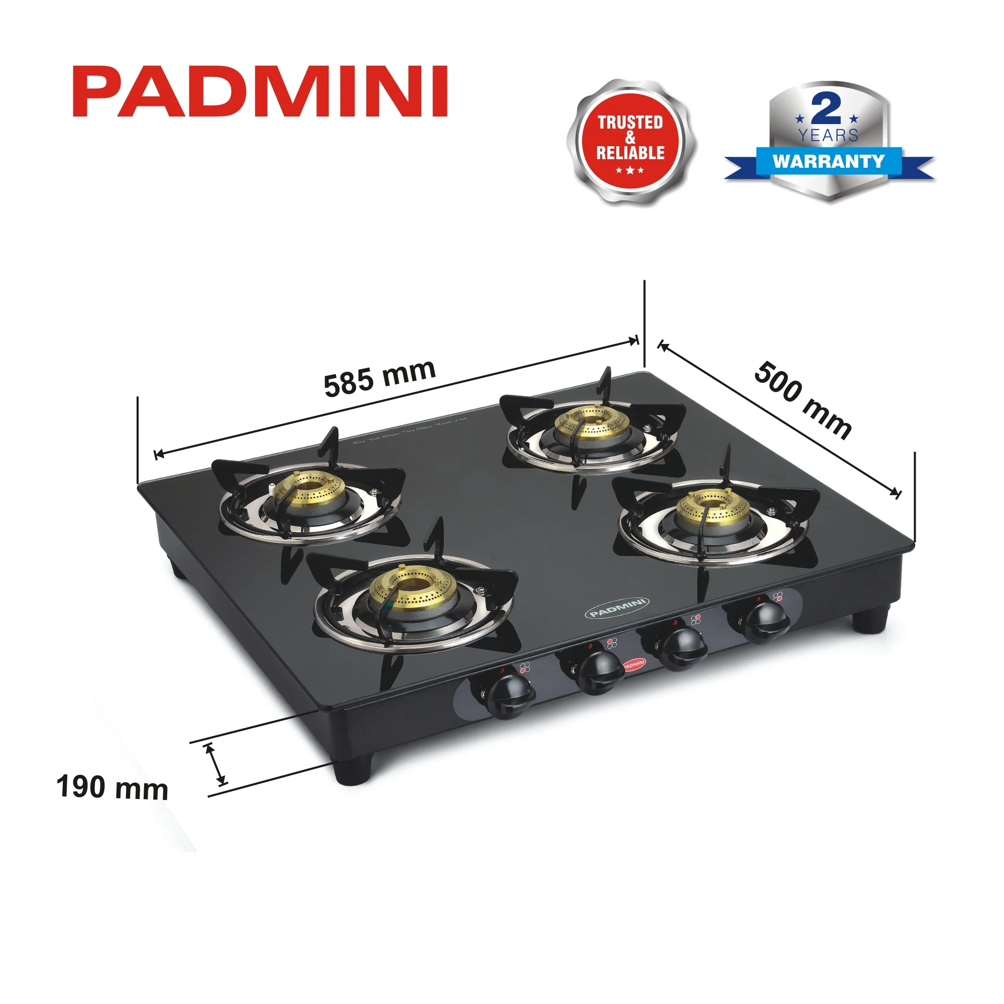 PADMINI 4 Burner Cooktop 4GT Star - Image 3