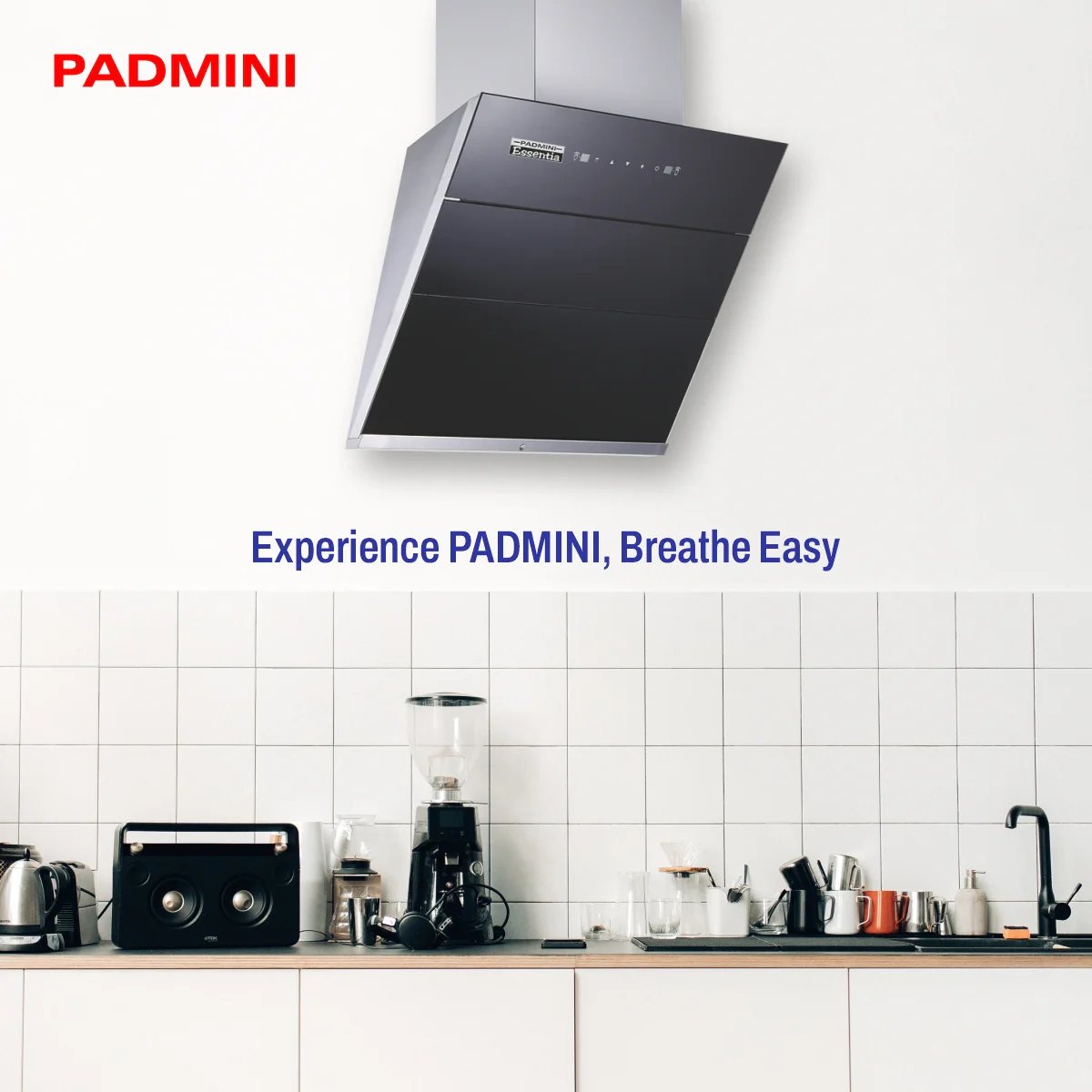 PADMINI Electric Chimney Crysta 60 3G (Glass Opening) - Image 3