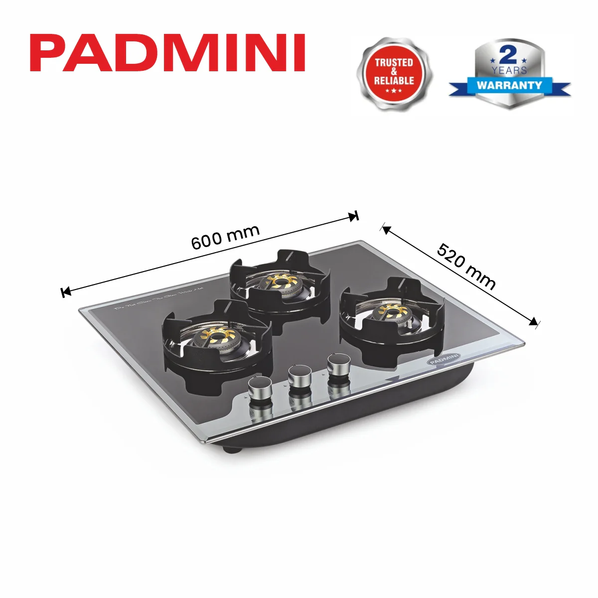 PADMINI Gas Hob 302 GL IB HF (High Flame) - Image 10