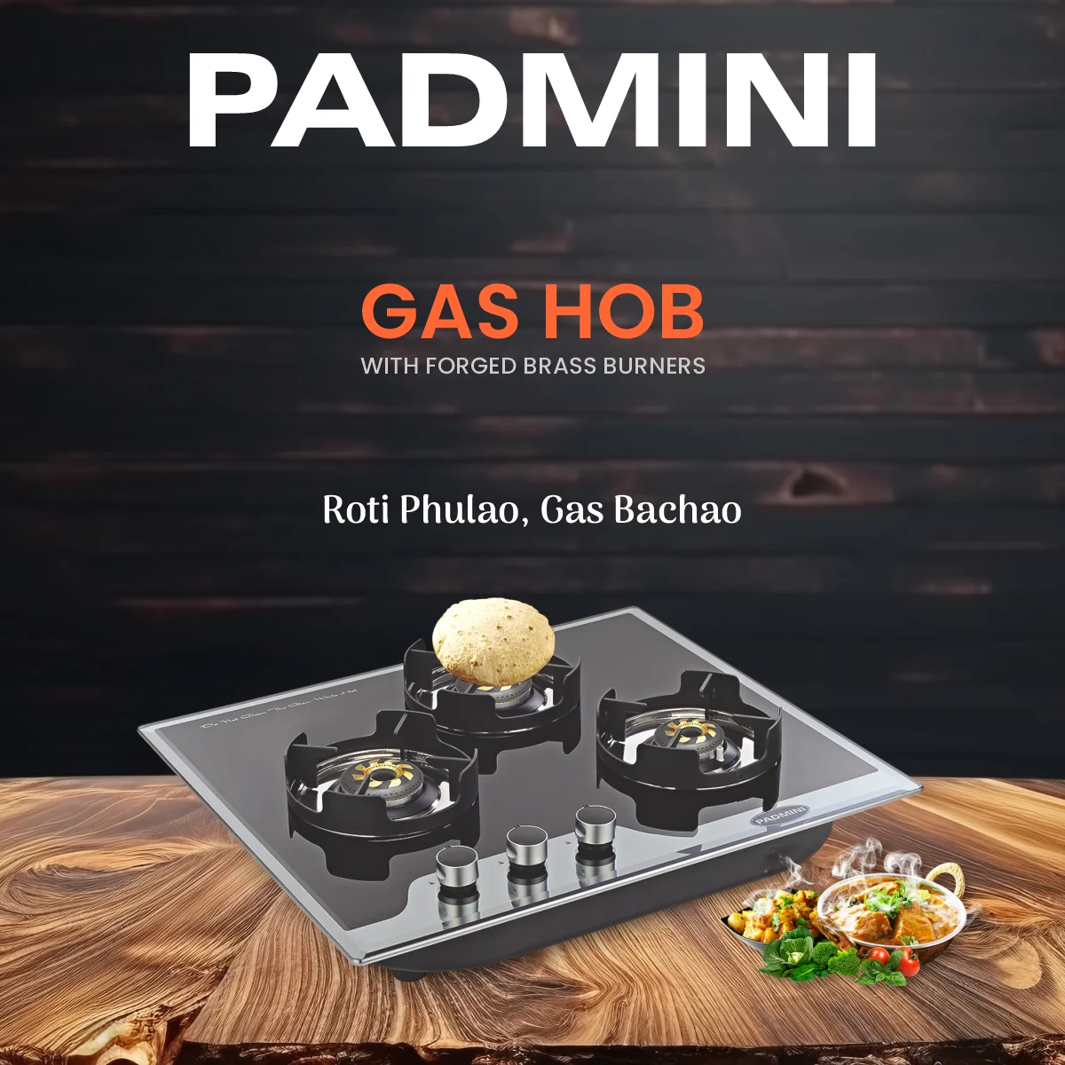 PADMINI Gas Hob 302 GL IB HF (High Flame) - Image 8