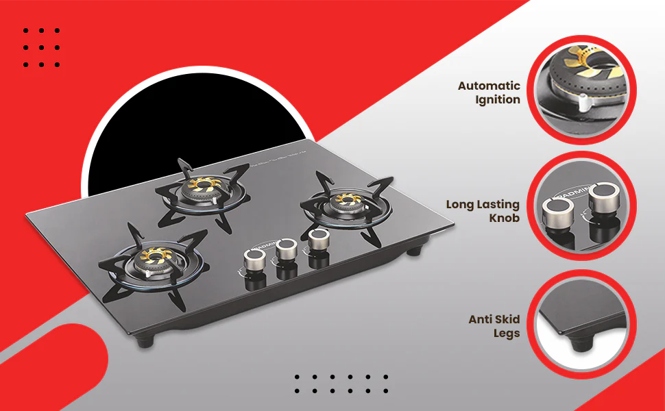 PADMINI Gas Hob 303 GL IB HF - Image 9
