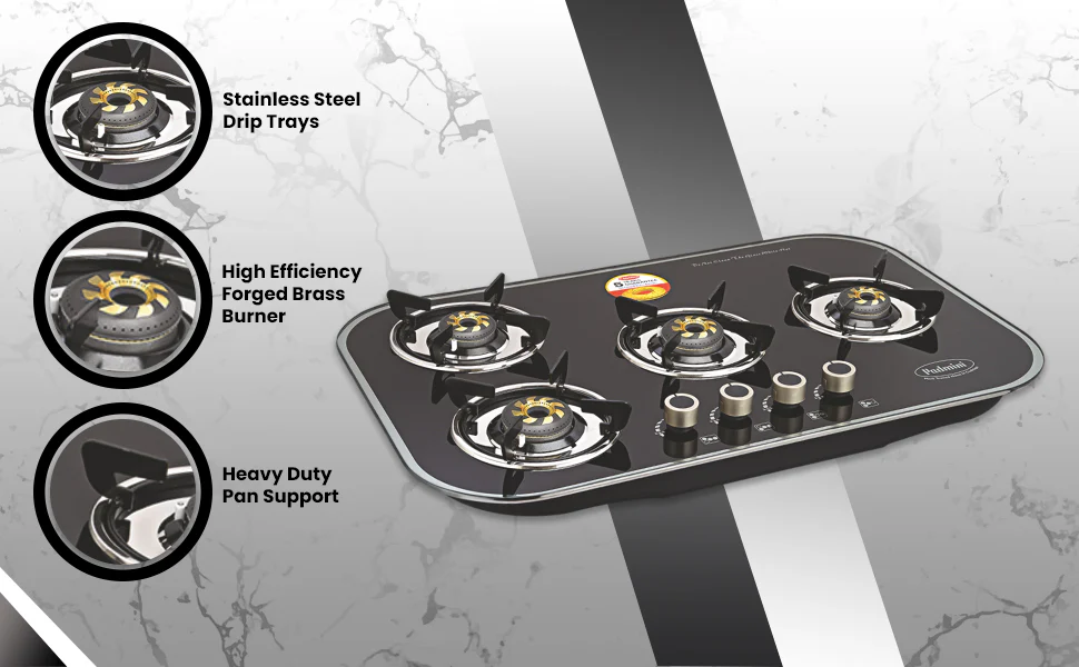 PADMINI Gas Hob 402 GL IB - Image 3