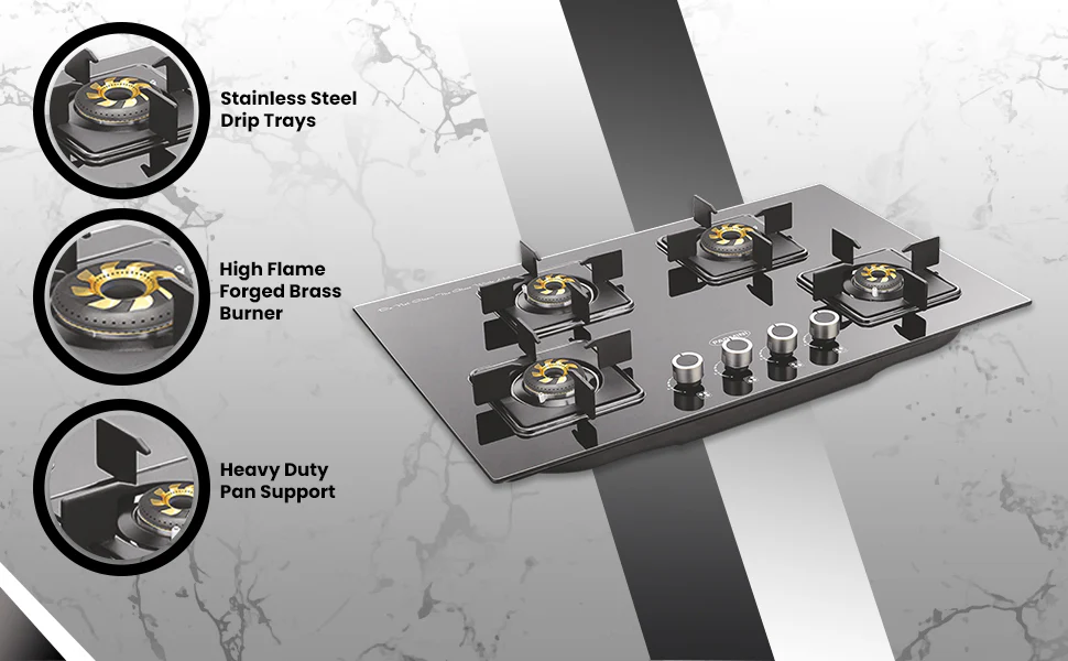 PADMINI Gas Hob 407 GL IB HF (High Flame) - Image 6