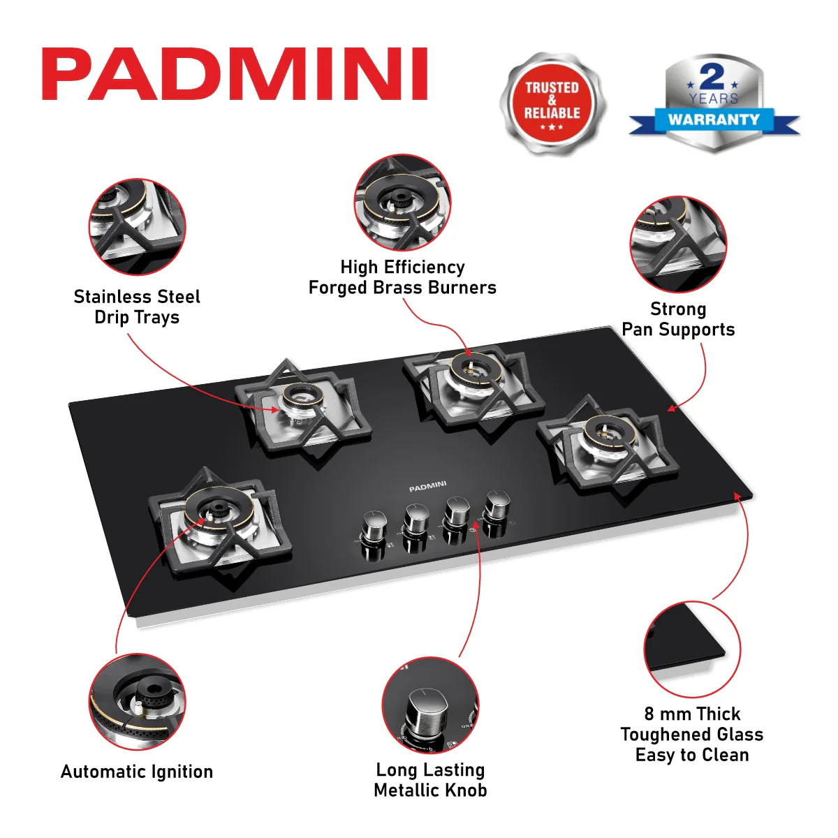 PADMINI Gas Hob CH-4001 - Image 4