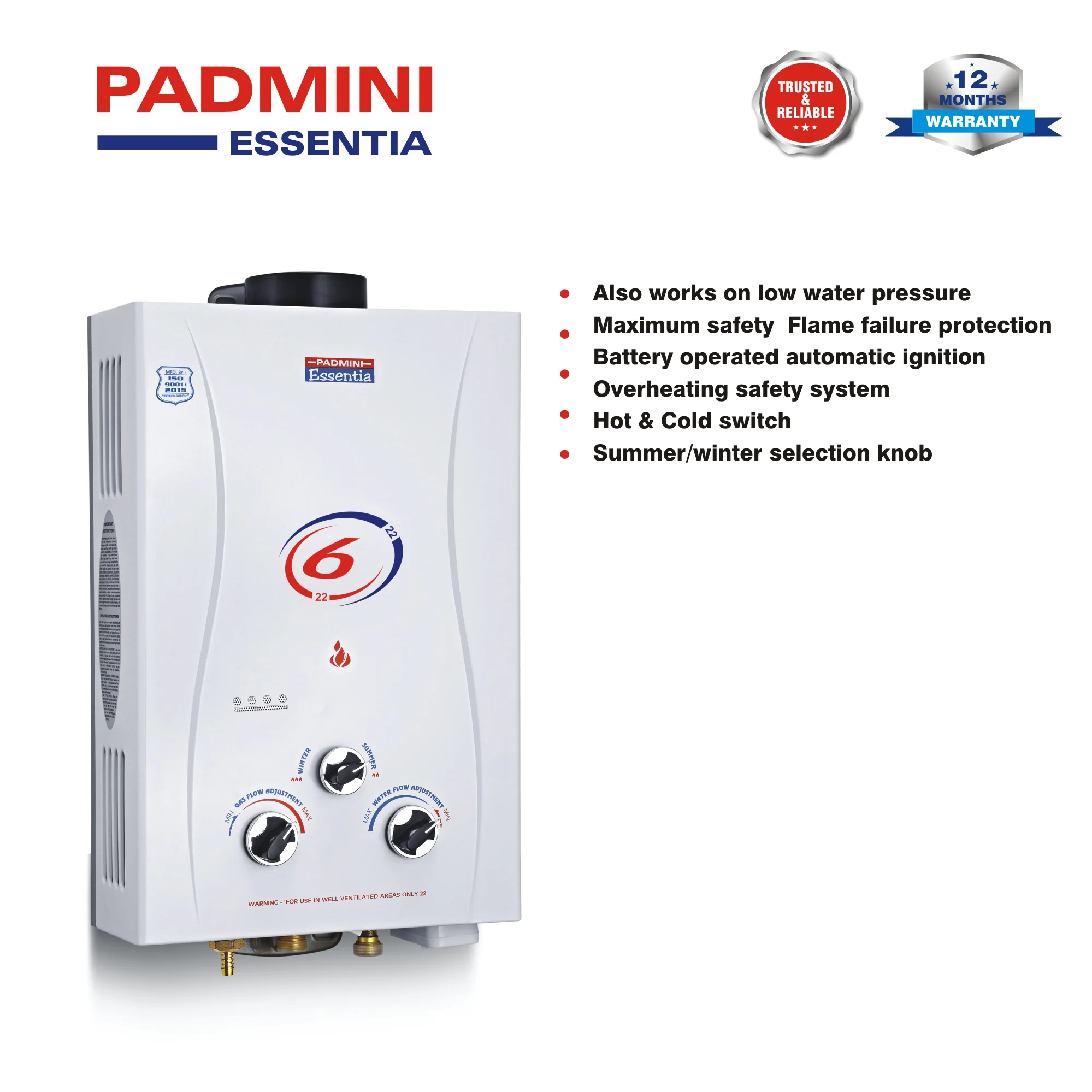 PADMINI Gas Water Heater Flora - Image 2