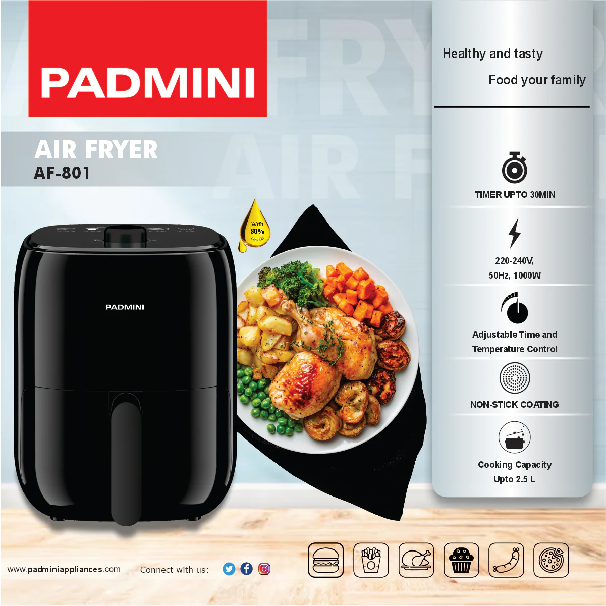 PADMINI Air Fryer AF - 801 - Image 5