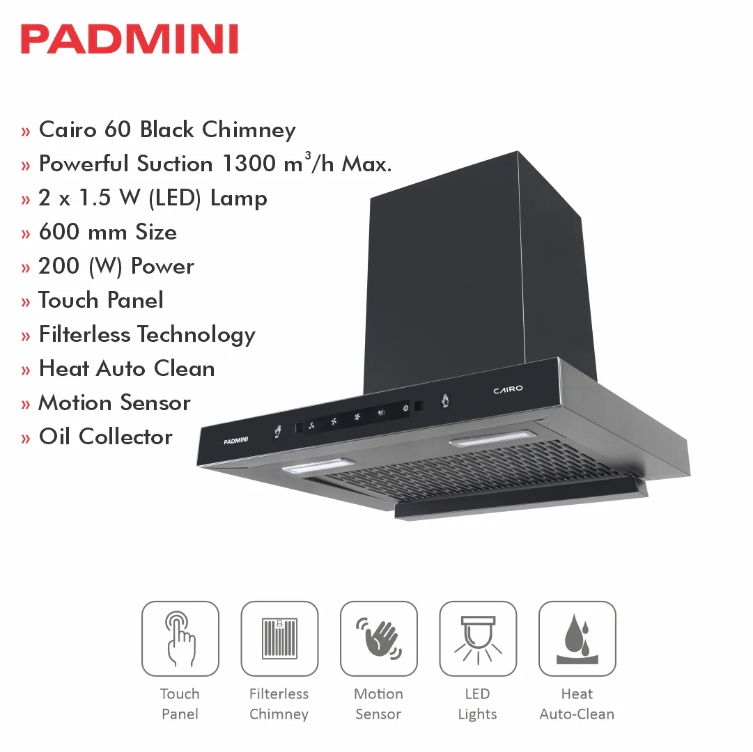 PADMINI Electric Chimney Cairo 60 - Image 5