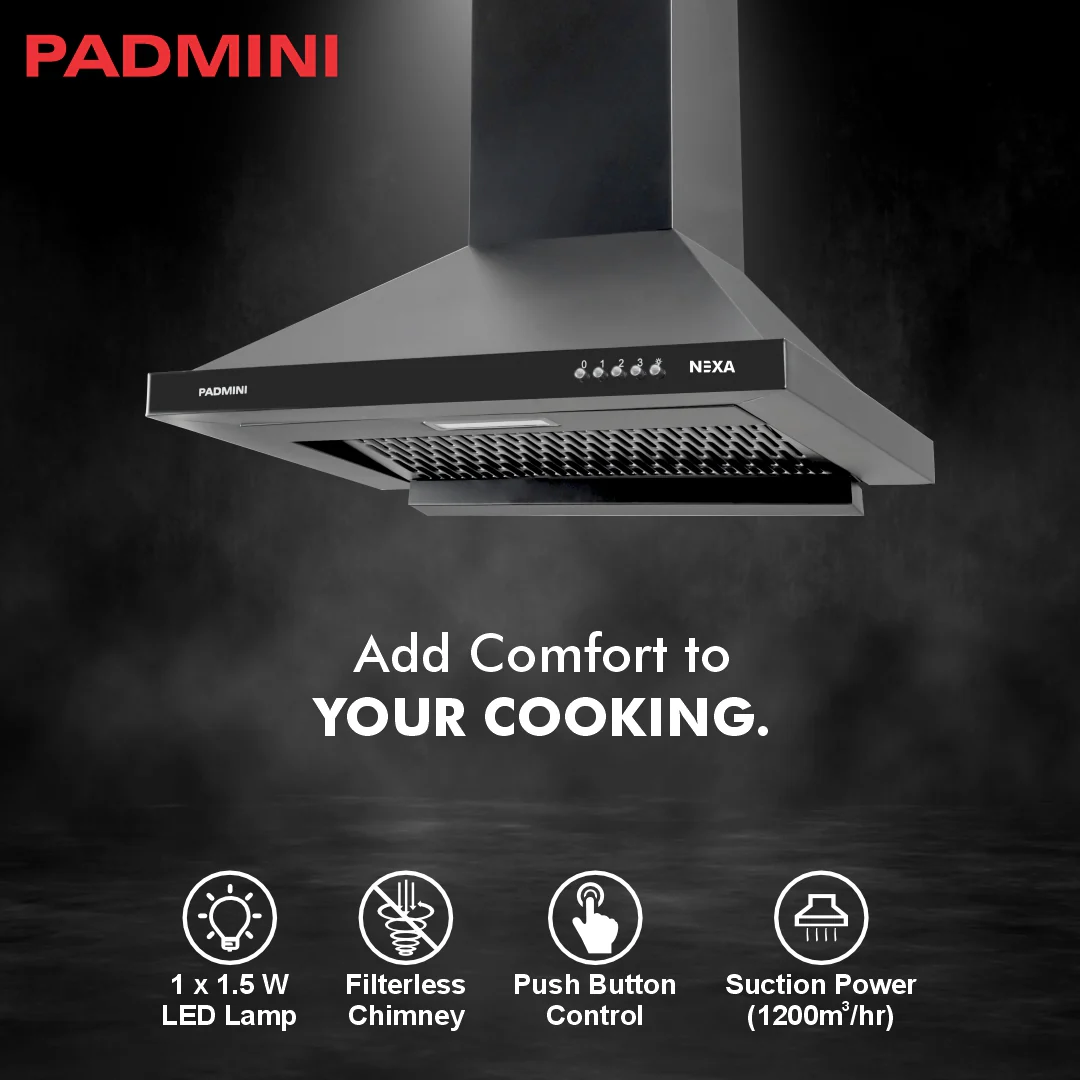 PADMINI Electric Chimney Nexa 60 FL (FILTERLESS) - Image 3